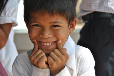 Boy smiling in uniform